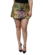 Dolce & Gabbana Multicolor Floral Jacquard Mid Waist Mini Skirt -   -  Dolce & Gabbana.